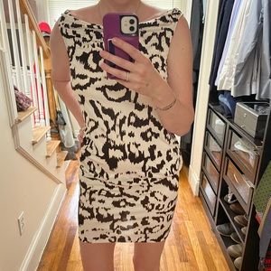 DVF leopard mini dress size 6
